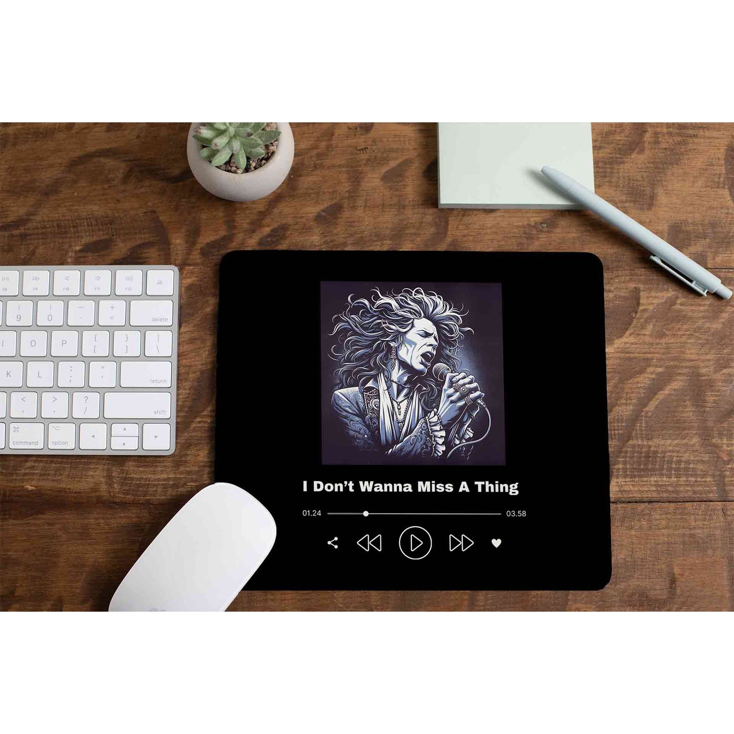 aerosmith don't wanna miss a thing mousepad logitech large music band buy online united states of america usa the banyan tee tbt men women girls boys unisex