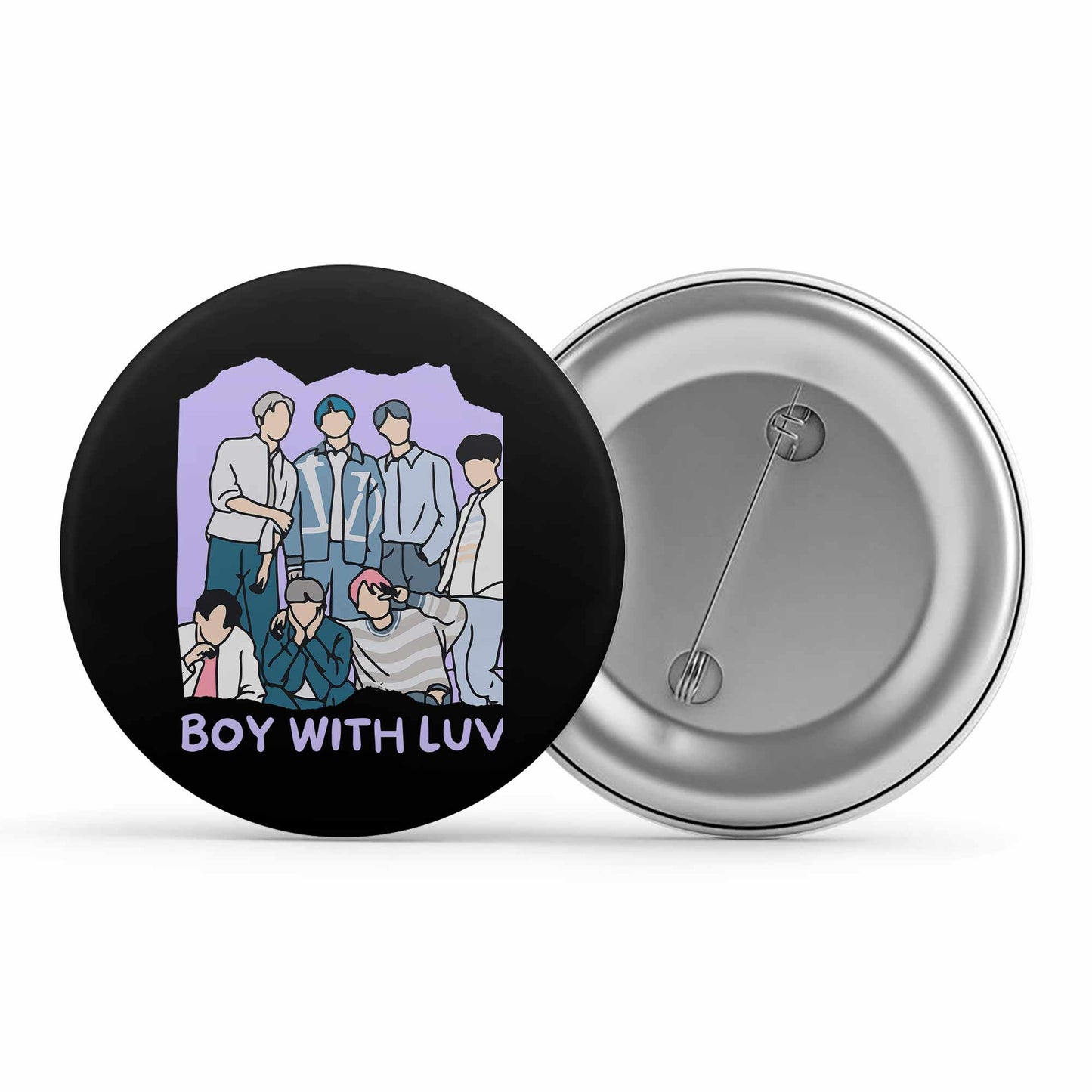 bts boy with luv badge pin button music band buy online united states of america usa the banyan tee tbt men women girls boys unisex