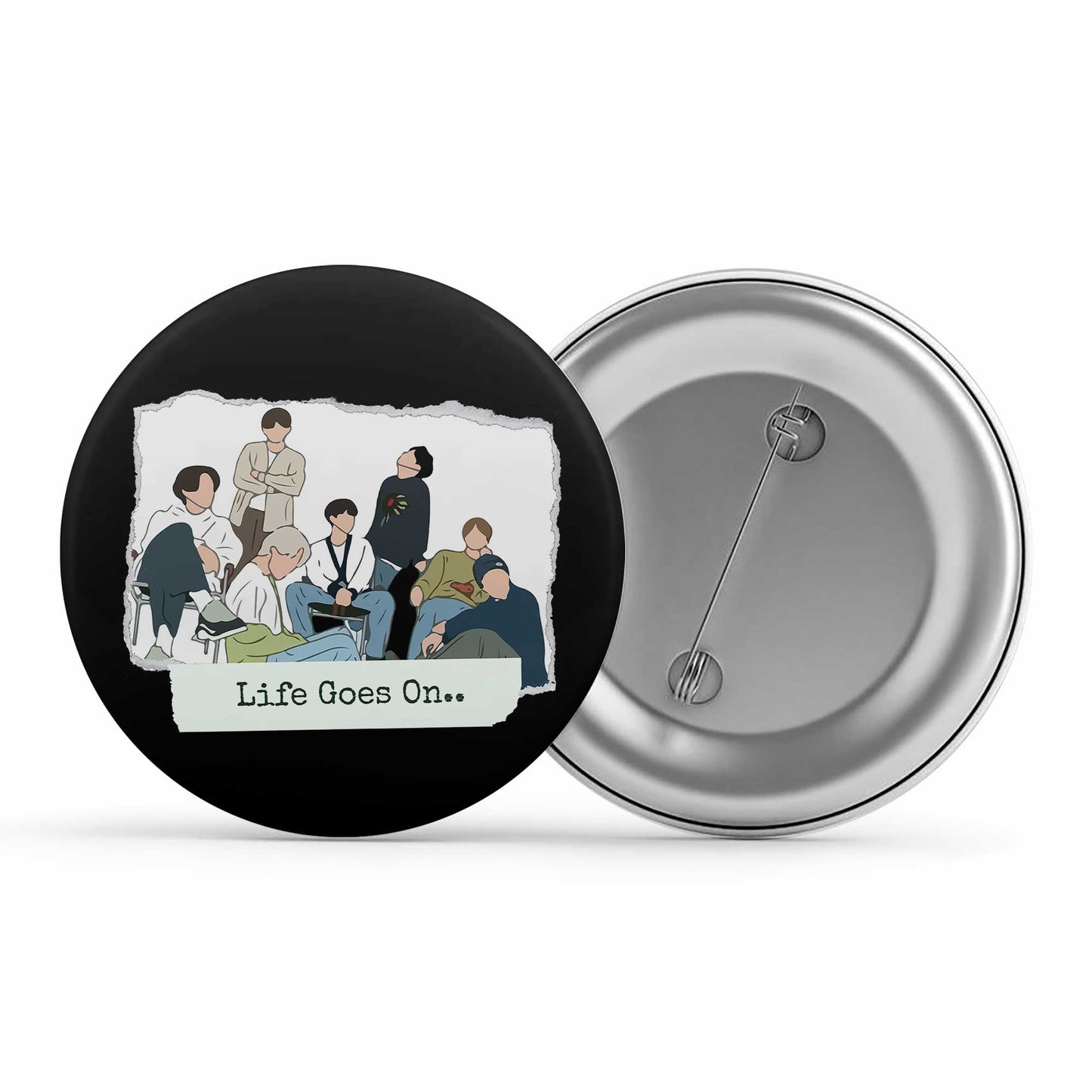 bts life goes on badge pin button music band buy online united states of america usa the banyan tee tbt men women girls boys unisex