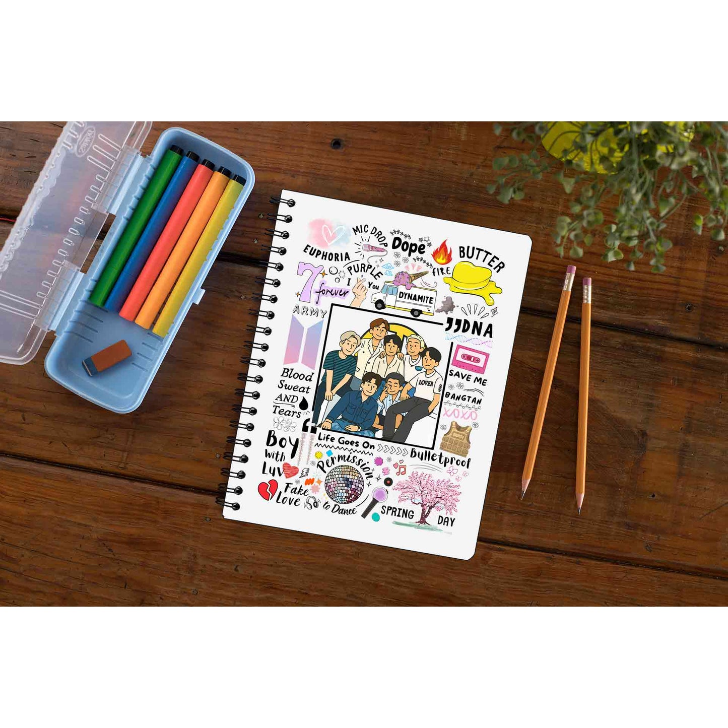 bts bangtan scribbles notebook notepad diary buy online united states usa the banyan tee tbt unruled