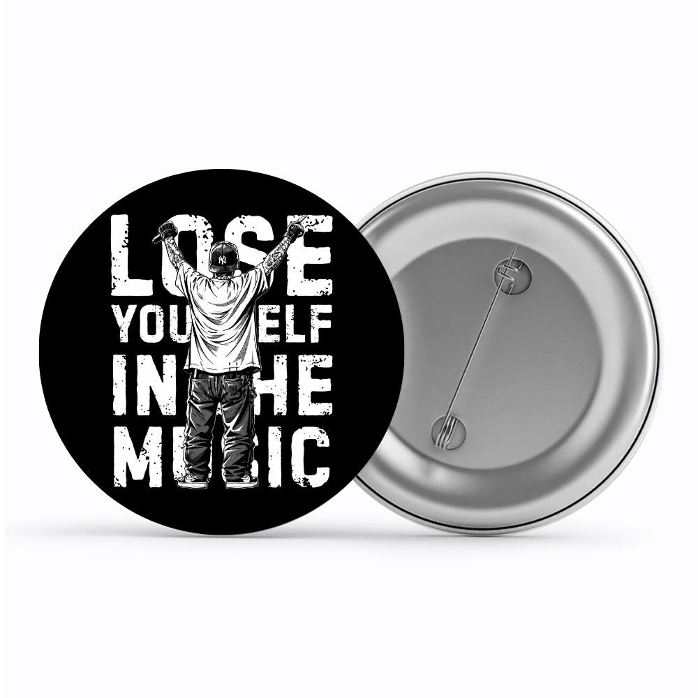 eminem lose yourself in the music badge pin button music band buy online united states usa the banyan tee tbt men women girls boys unisex