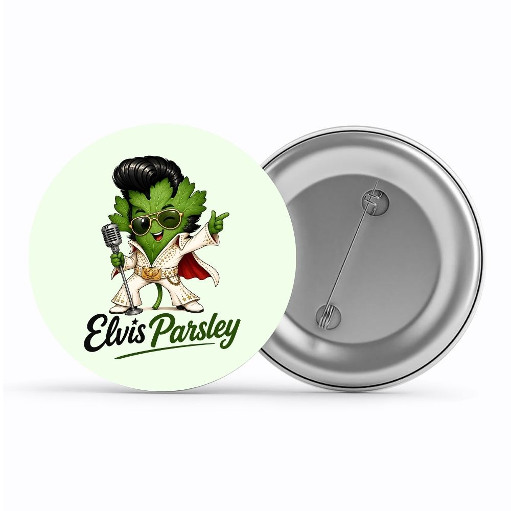 elvis presley parsley badge pin button music band buy online united states usa the banyan tee tbt men women girls boys unisex