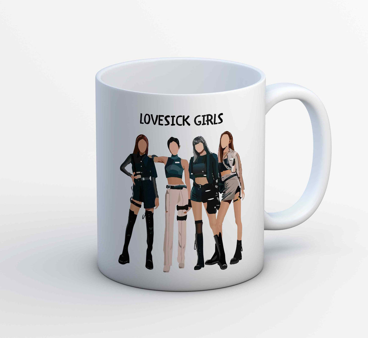 black pink lovesick girls mug coffee ceramic music band buy online usa united states of america the banyan tee tbt men women girls boys unisex song k pop jennie lisa jisoo rose
