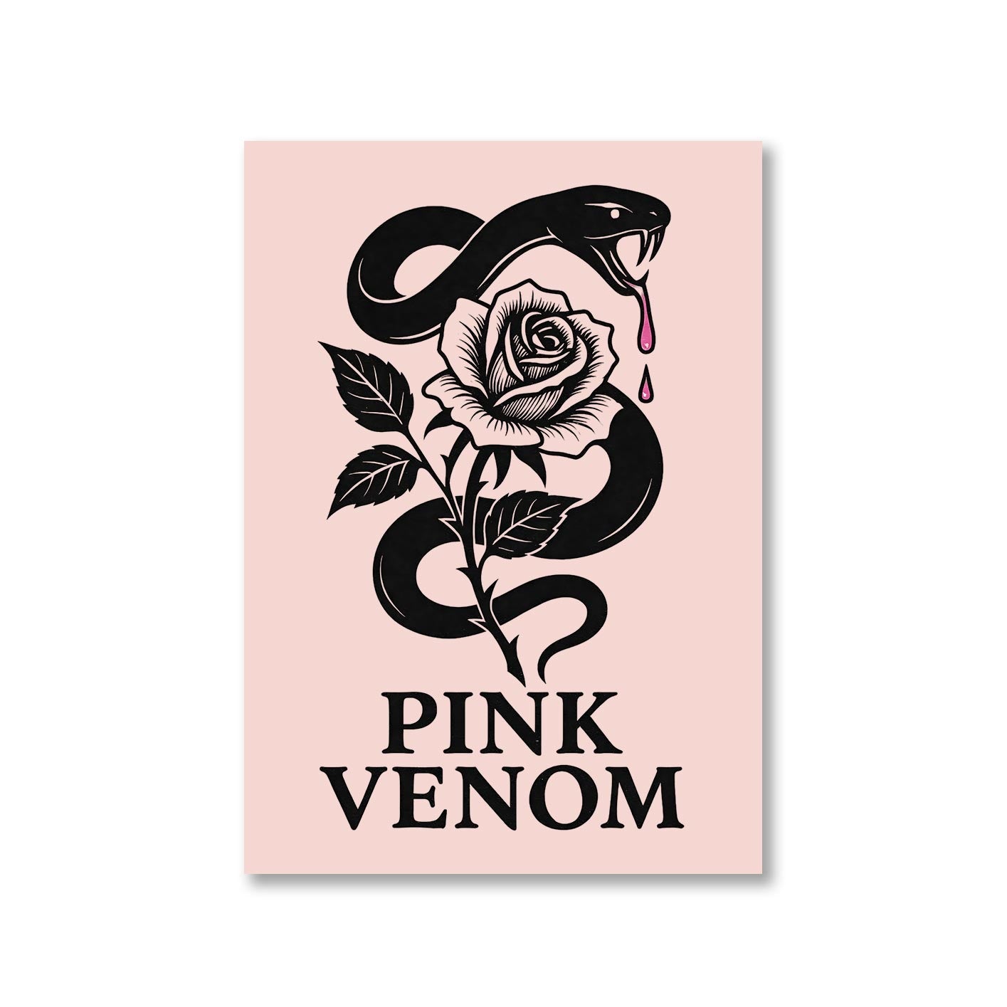 black pink pink venom poster wall art buy online united states usa the banyan tee tbt 8 x 10