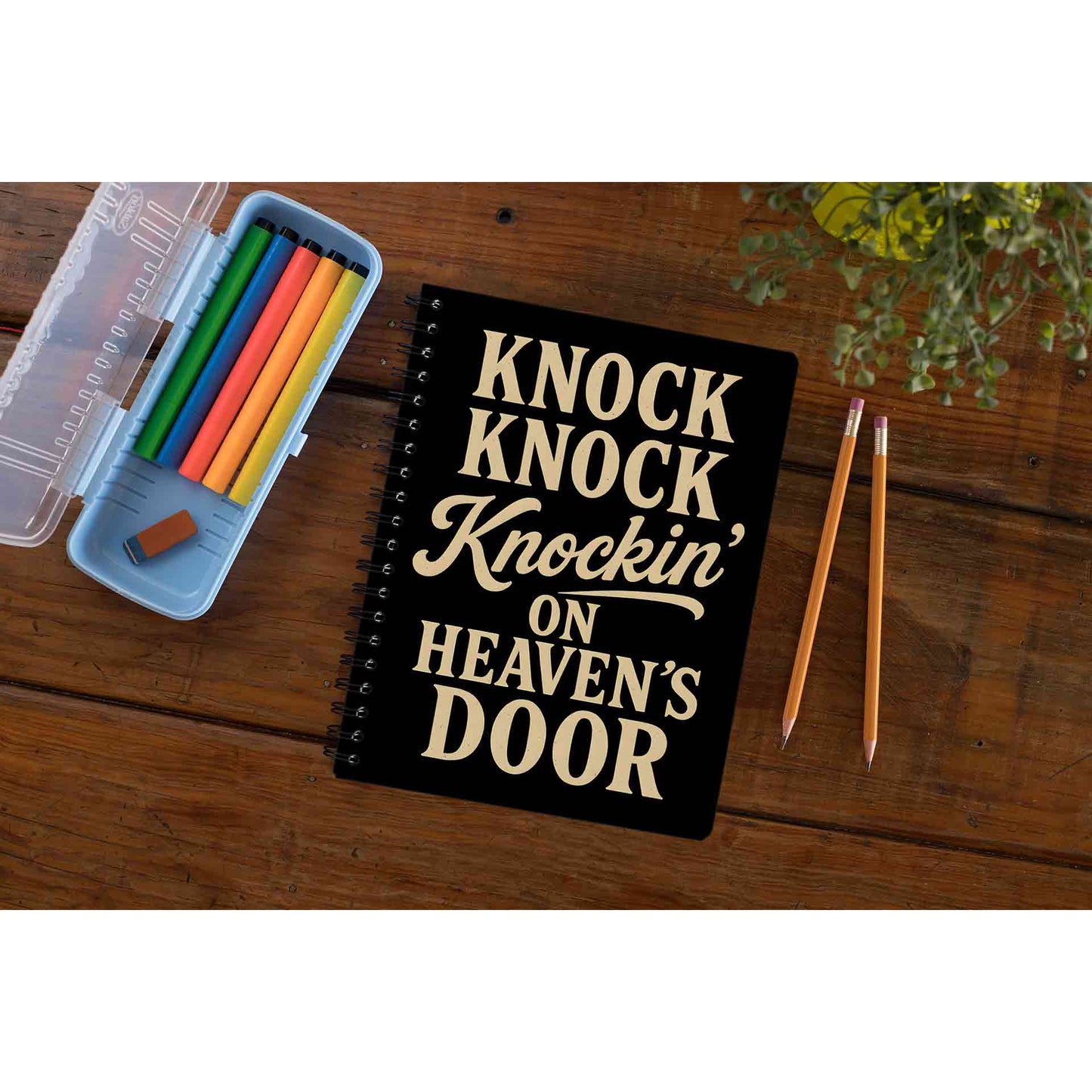 bob dylan knockin' on heaven's door notebook notepad diary buy online united states of america usa the banyan tee tbt unruled