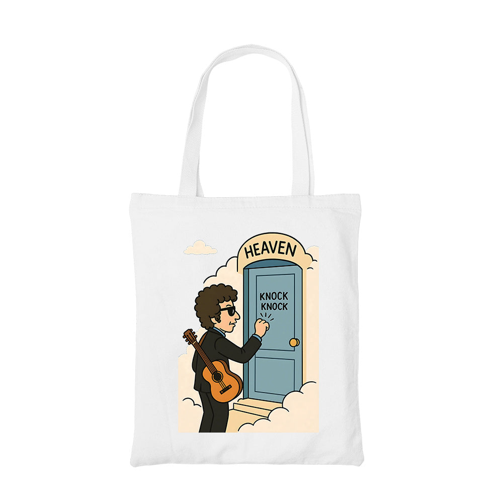 bob dylan heaven's door tote bag cotton printed music band buy online united states usa the banyan tee tbt men women girls boys unisex