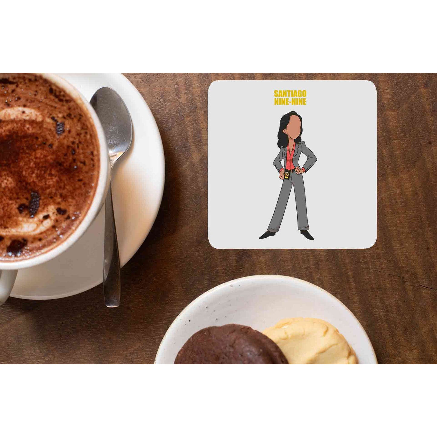 brooklyn nine-nine santiago nine-nine coasters wooden table cups indian tv & movies buy online india the banyan tee tbt men women girls boys unisex stranger things eleven demogorgon shadow monster dustin quote vector art clothing accessories merchandise