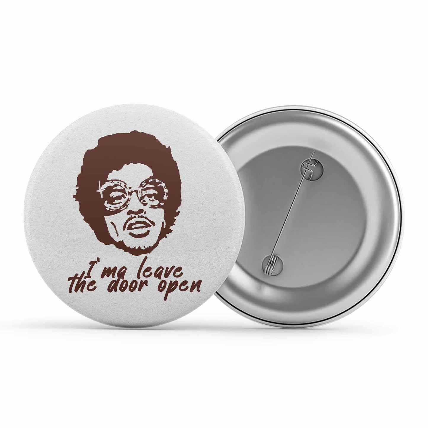 bruno mars leave the door open badge pin button music band buy online united states of america usa the banyan tee tbt men women girls boys unisex