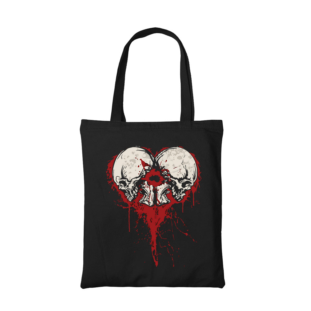 bullet for my valentine bullet heart tote bag cotton printed music band buy online united states usa the banyan tee tbt men women girls boys unisex