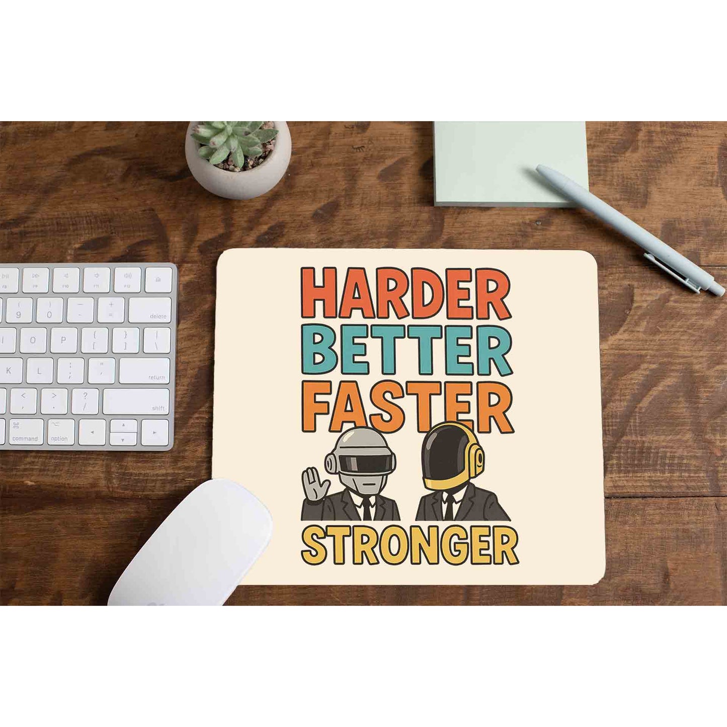daft punk harder, better, faster, stronger mousepad logitech large anime music band buy online united states of america usa the banyan tee tbt men women girls boys unisex