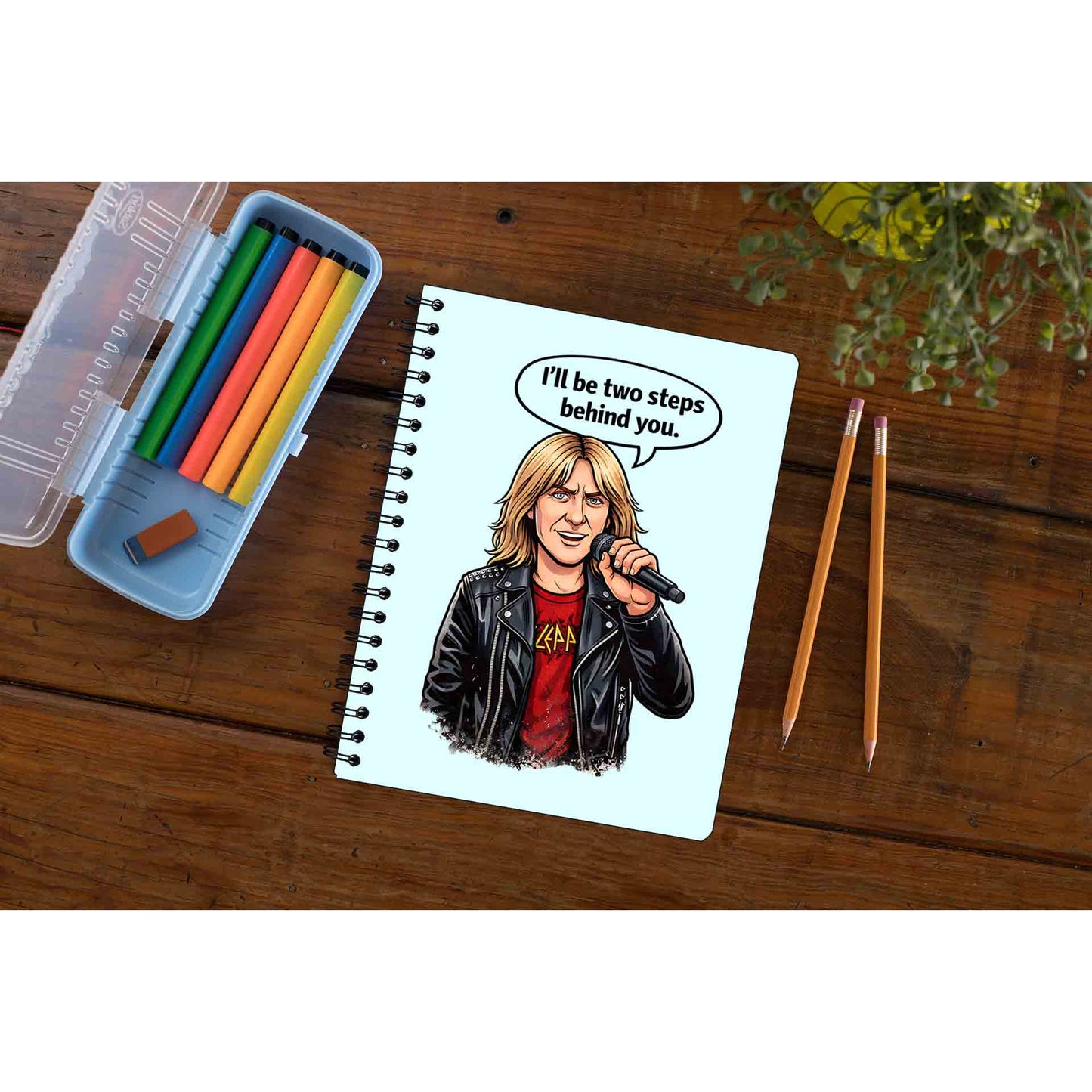 def leppard two steps behind notebook notepad diary buy online united states usa the banyan tee tbt unruled