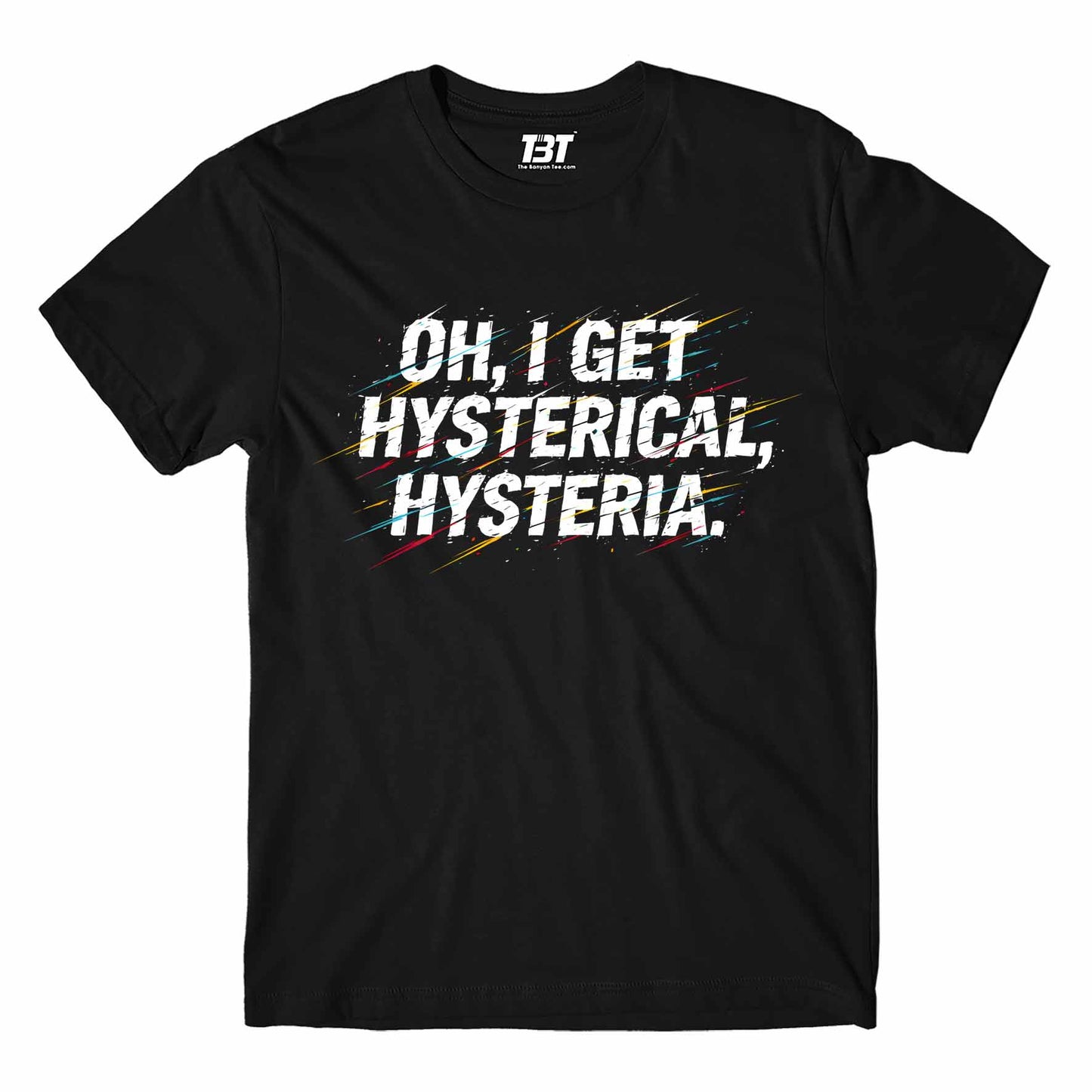 def leppard i get hysterical t-shirt music band buy online united states usa the banyan tee tbt men women girls boys unisex black