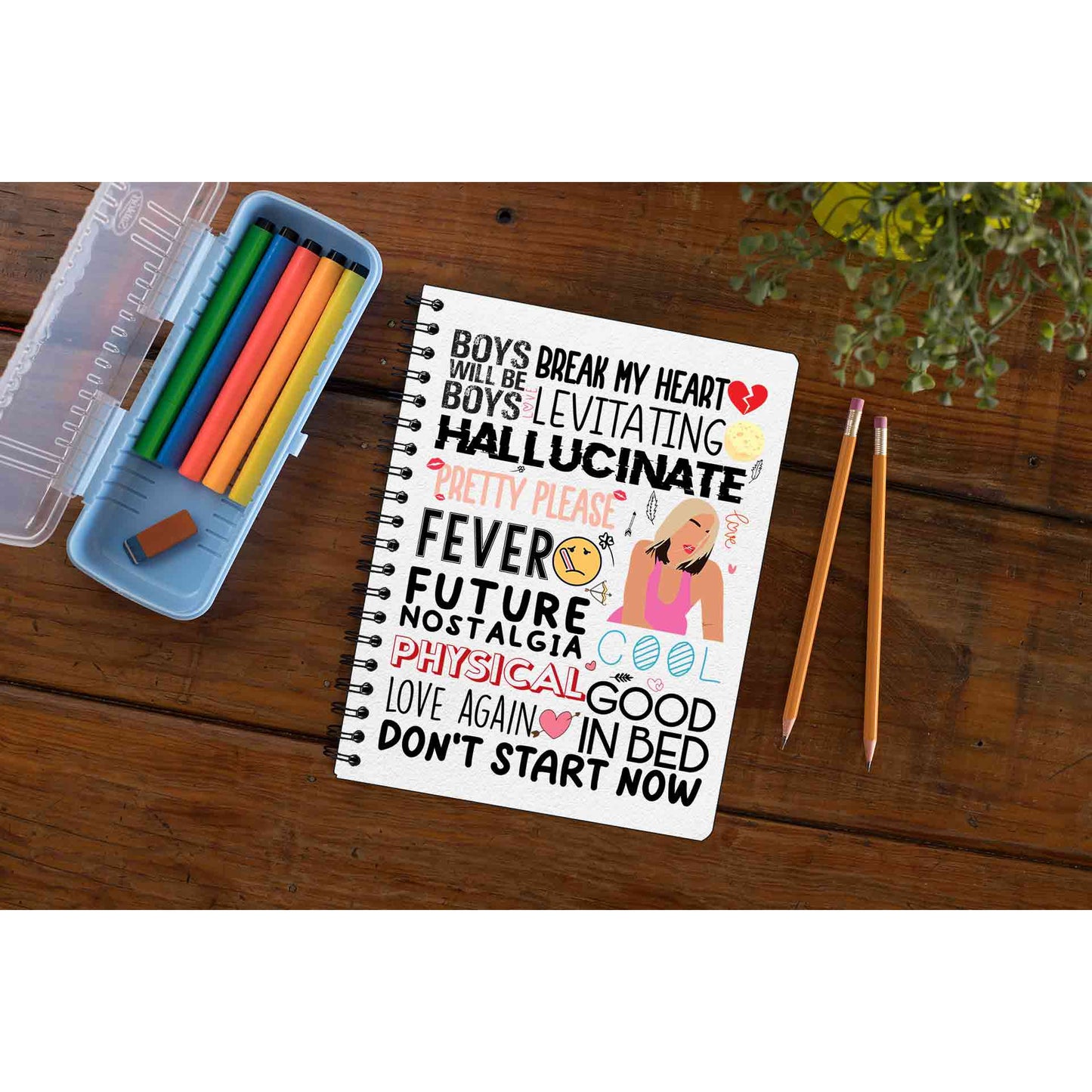 dua lipa dua's discography notebook notepad diary buy online united states of america usa the banyan tee tbt unruled