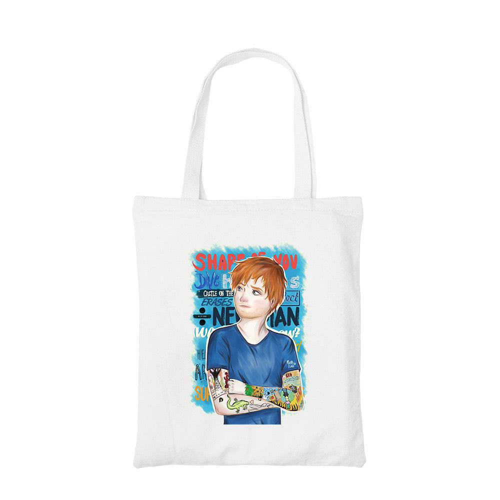 ed sheeran teddy tote bag hand printed cotton women men unisex