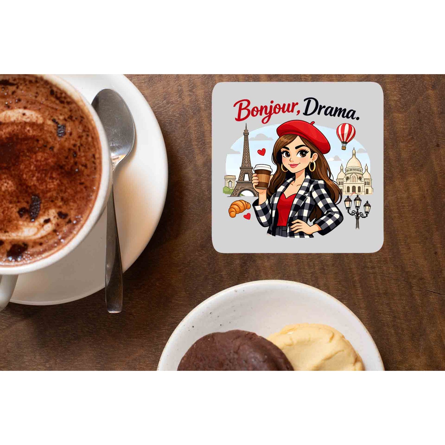 emily in paris bonjour drama coasters wooden table cups united states usan tv & movies buy online united states usa the banyan tee tbt men women girls boys unisex