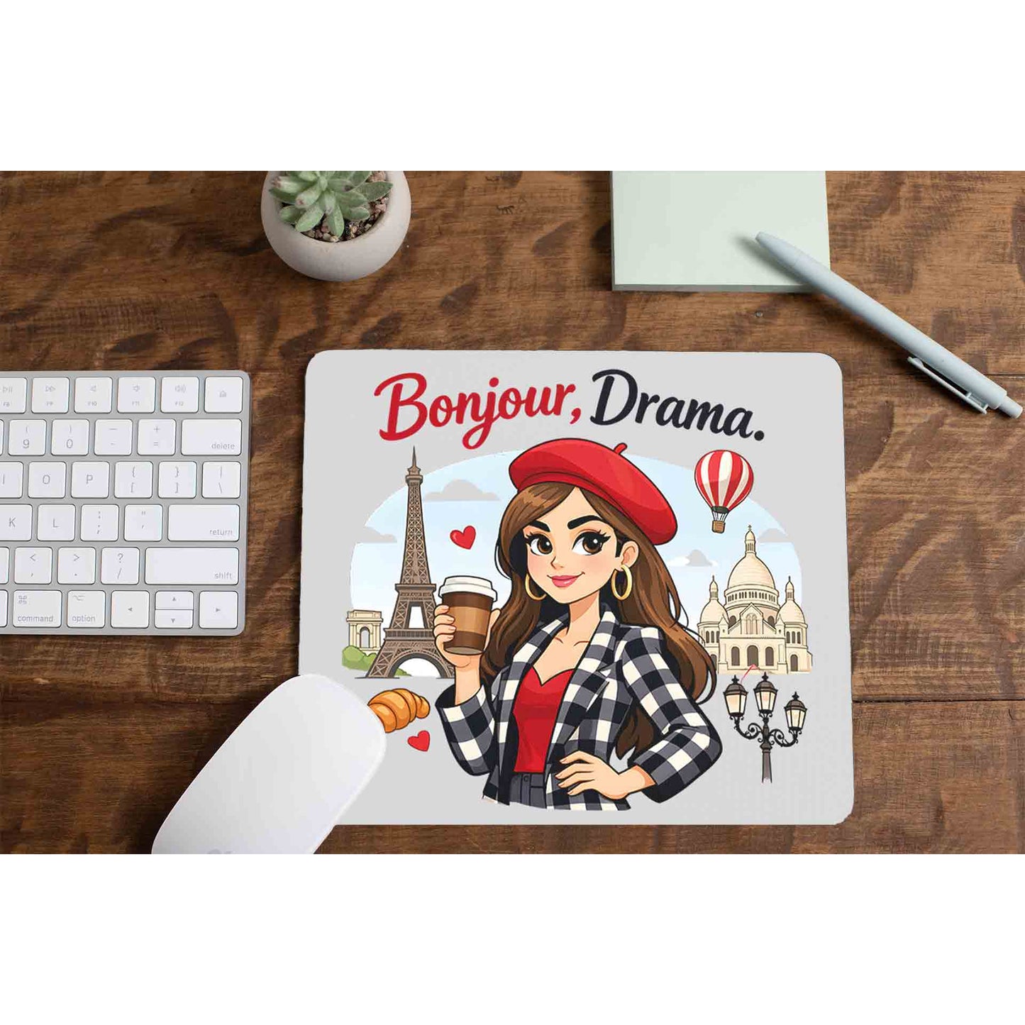 emily in paris bonjour drama mousepad logitech large anime tv & movies buy online united states usa the banyan tee tbt men women girls boys unisex