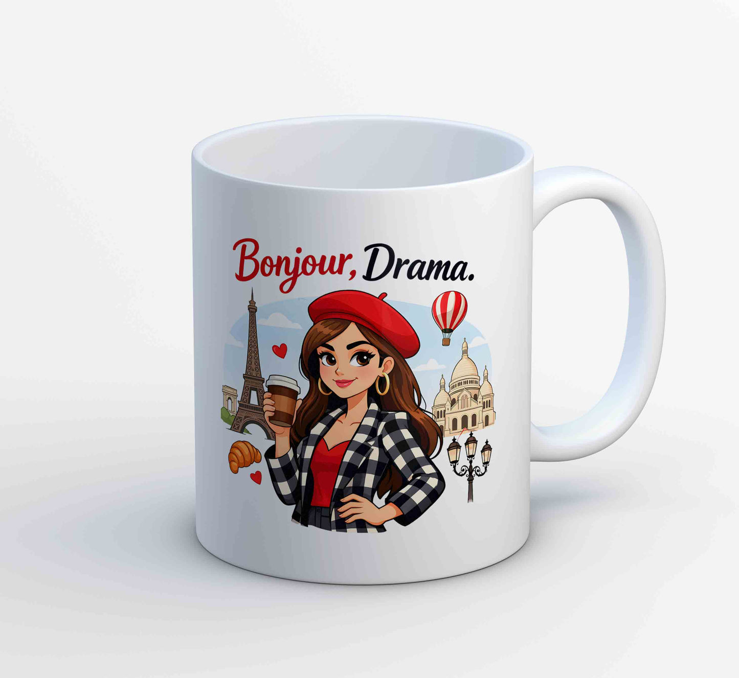 emily in paris bonjour drama mug coffee ceramic tv & movies buy online united states usa the banyan tee tbt men women girls boys unisex