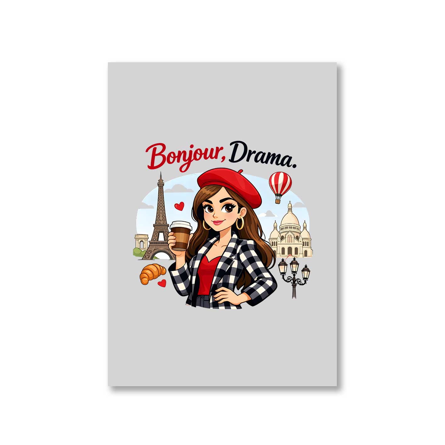 emily in paris bonjour drama poster wall art buy online united states usa the banyan tee tbt 8 x 10