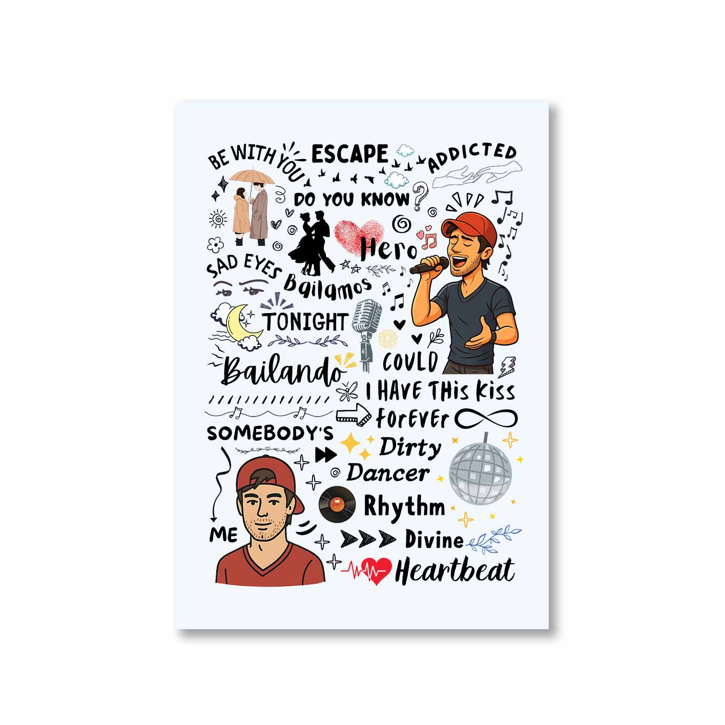 enrique the doodle escape poster wall art buy online united states usa the banyan tee tbt 8 x 10