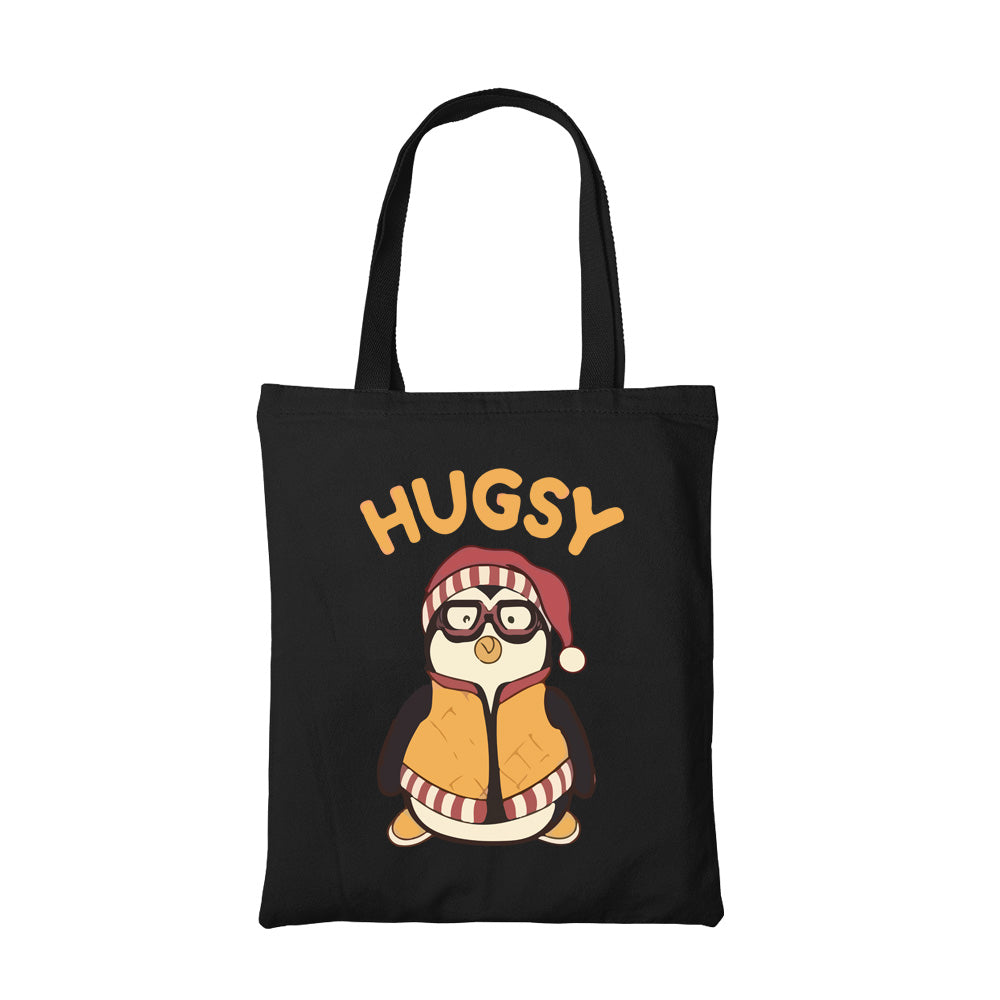 friends hugsy tote bag hand printed cotton women men unisex