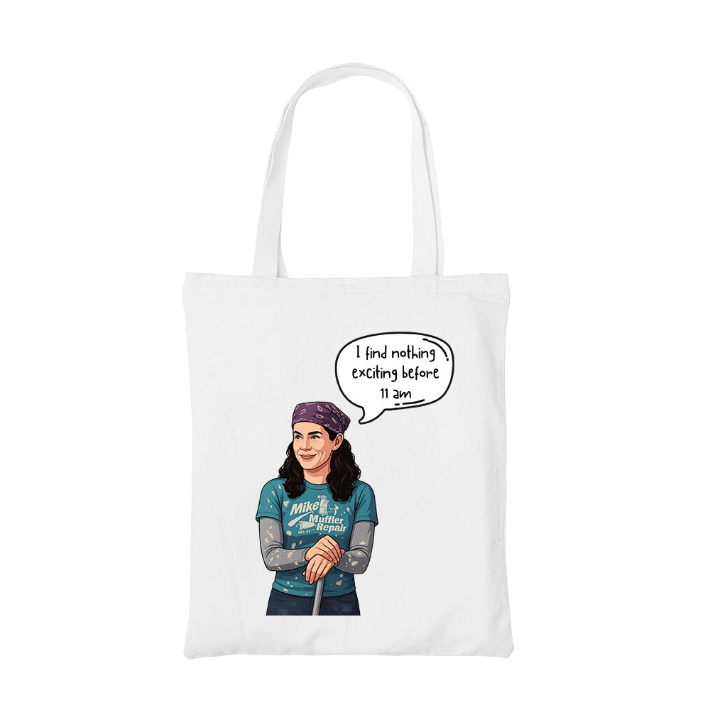 gilmore girls before 11 am tote bag cotton printed tv & movies buy online united states usa the banyan tee tbt men women girls boys unisex