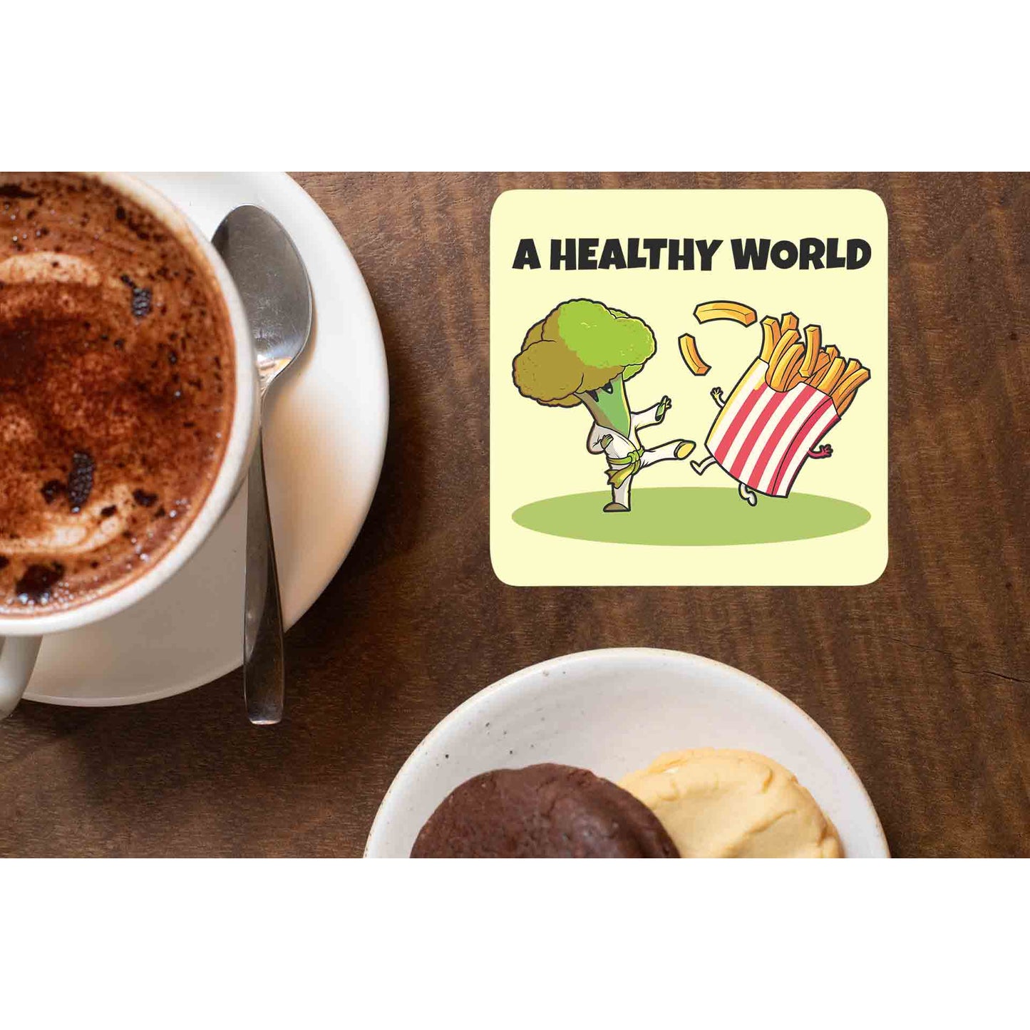 printed a healthy world coasters wooden table cups indian printed graphic stylish buy online india the banyan tee tbt men women girls boys unisex