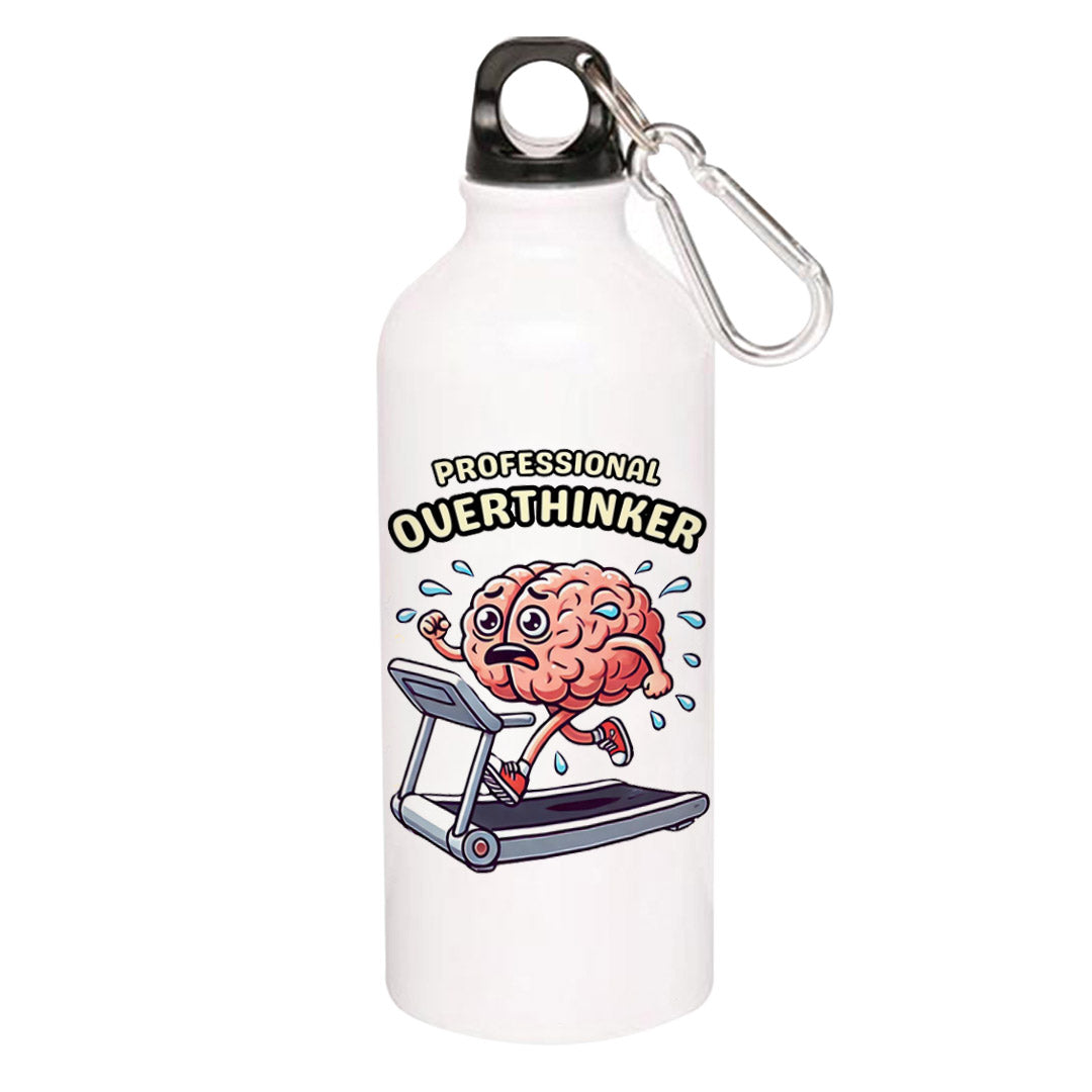 printed professional overthinker sipper steel water bottle flask gym shaker printed graphic stylish buy online india the banyan tee tbt men women girls boys unisex