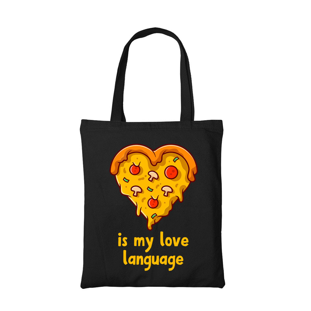 printed pizza is my tote bag cotton printed printed graphic stylish buy online united states usa the banyan tee tbt men women girls boys unisex