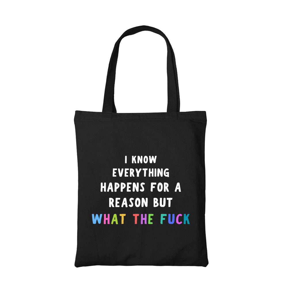 printed wtf tote bag cotton printed printed graphic stylish buy online united states usa the banyan tee tbt men women girls boys unisex