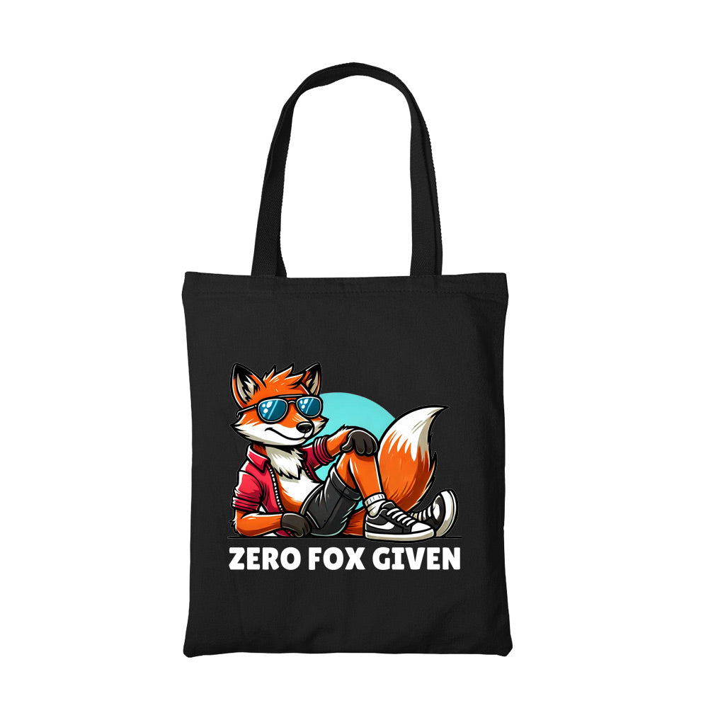 printed zero fox given tote bag cotton printed printed graphic stylish buy online united states usa the banyan tee tbt men women girls boys unisex