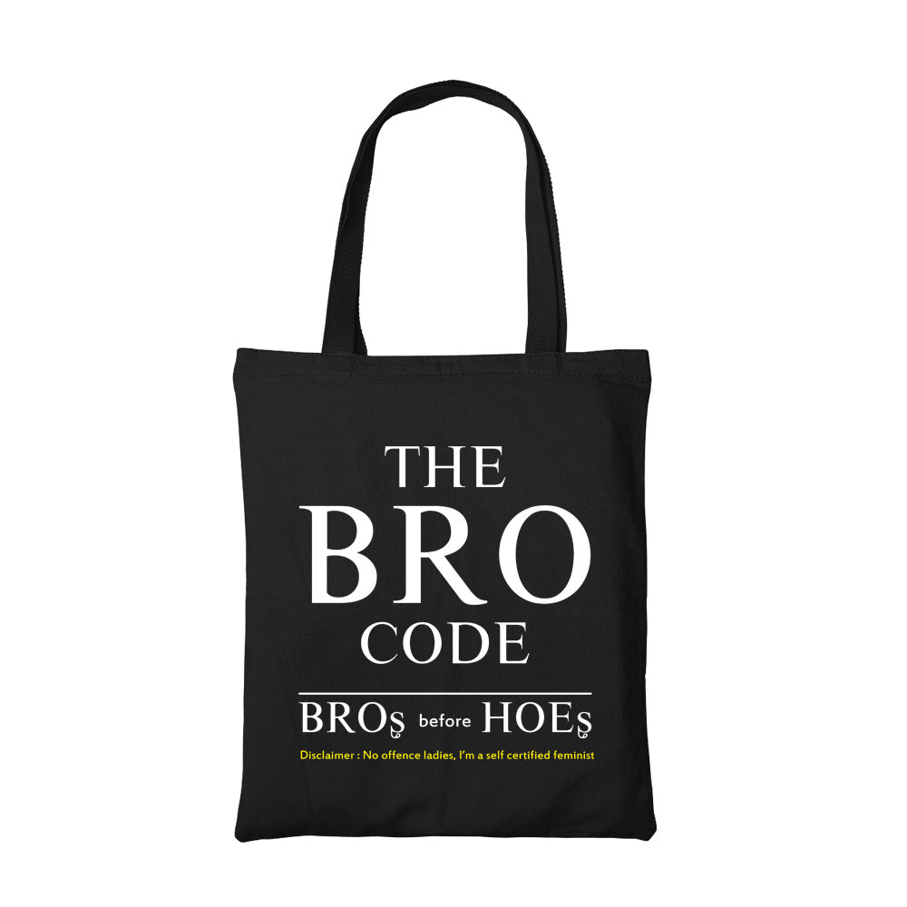 how i met your mother bro code tote bag hand printed cotton women men unisex