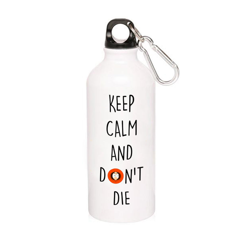 south park keep calm & don't die sipper steel water bottle flask gym shaker tv & movies buy online india the banyan tee tbt men women girls boys unisex south park kenny cartman stan kyle cartoon character illustration keep calm
