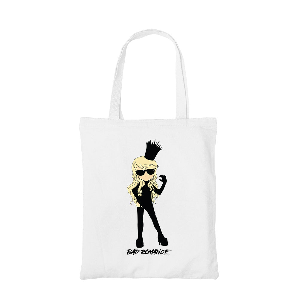 lady gaga bad romance tote bag hand printed cotton women men unisex