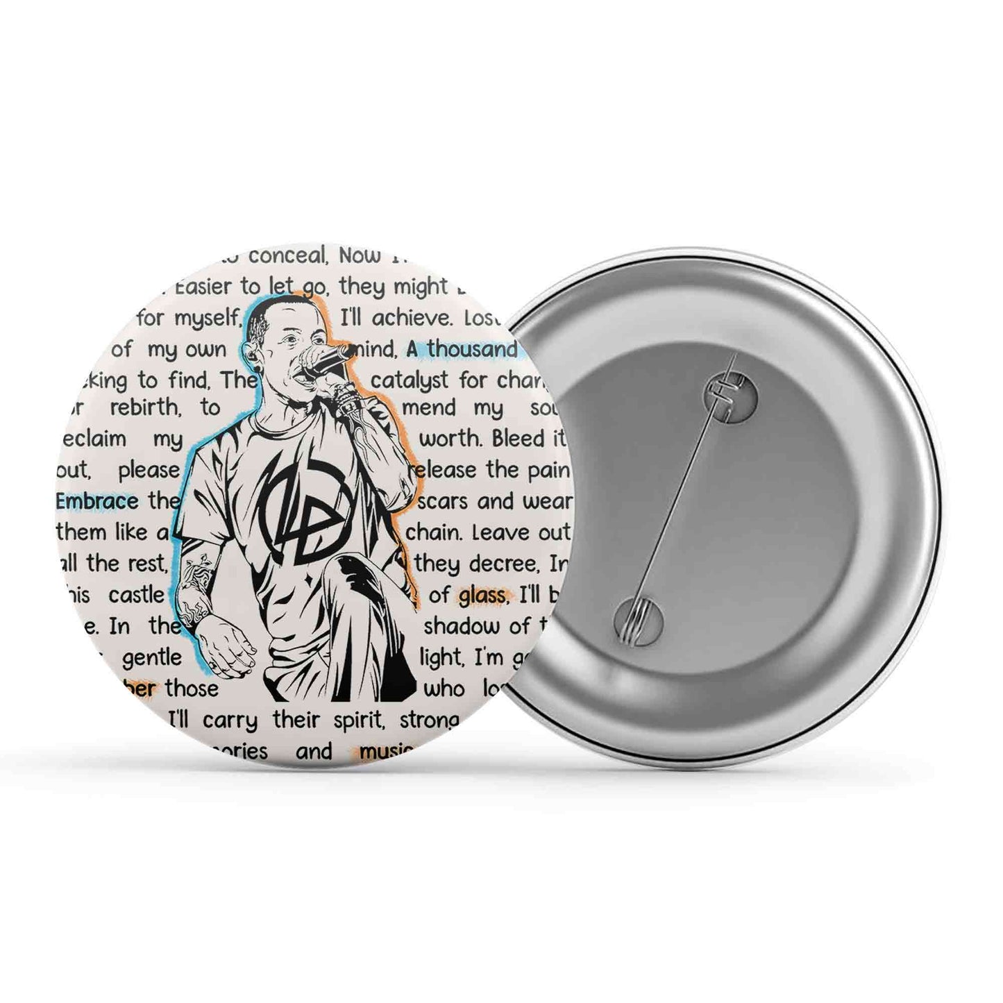 linkin park song story badge pin button music band buy online united states of america usa the banyan tee tbt men women girls boys unisex