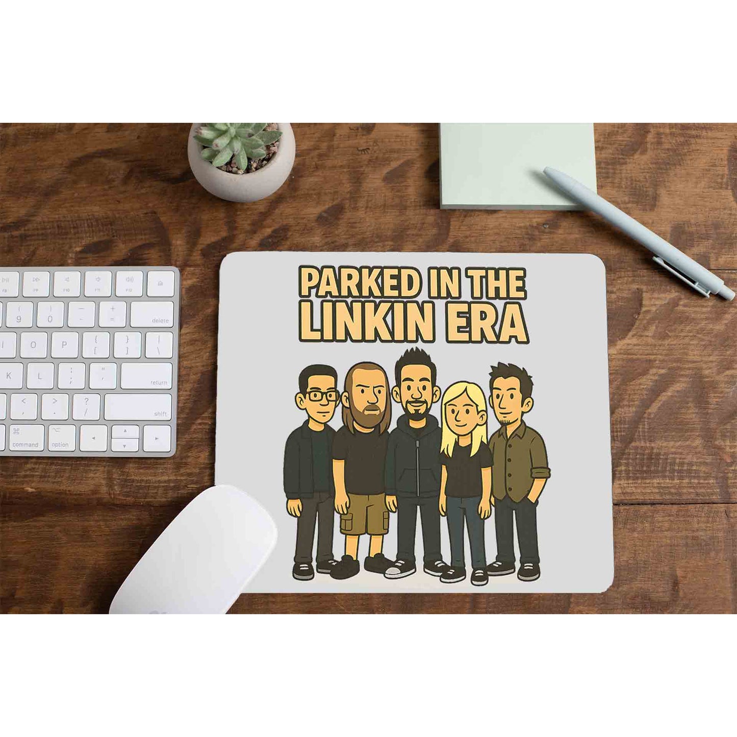 linkin park parked in the linkin era mousepad logitech large anime music band buy online united states usa the banyan tee tbt men women girls boys unisex