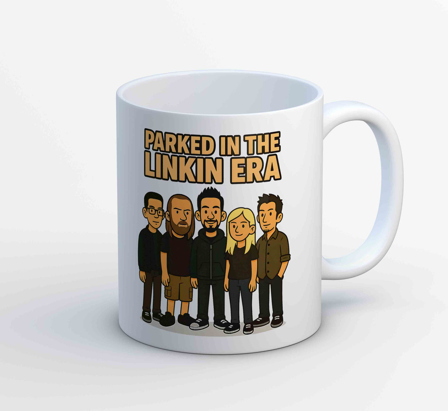 linkin park parked in the linkin era mug coffee ceramic music band buy online united states usa the banyan tee tbt men women girls boys unisex