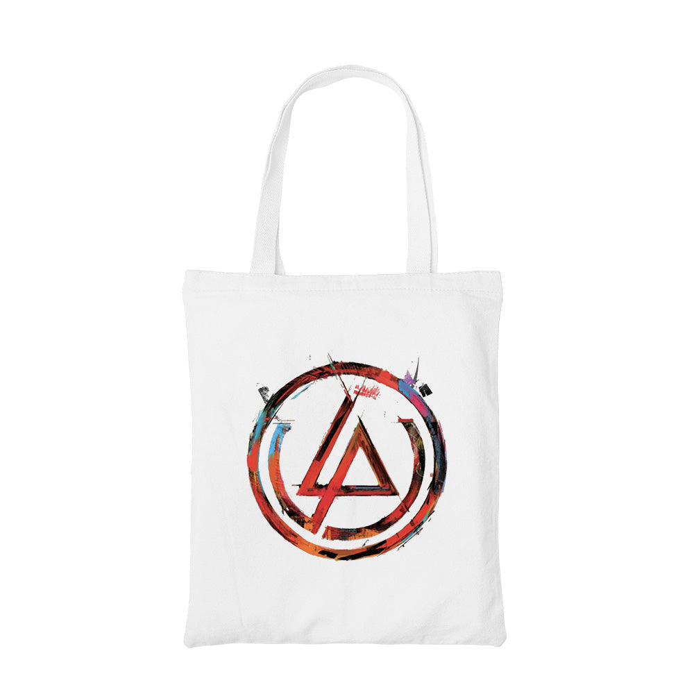linkin park icon tote bag hand printed cotton women men unisex