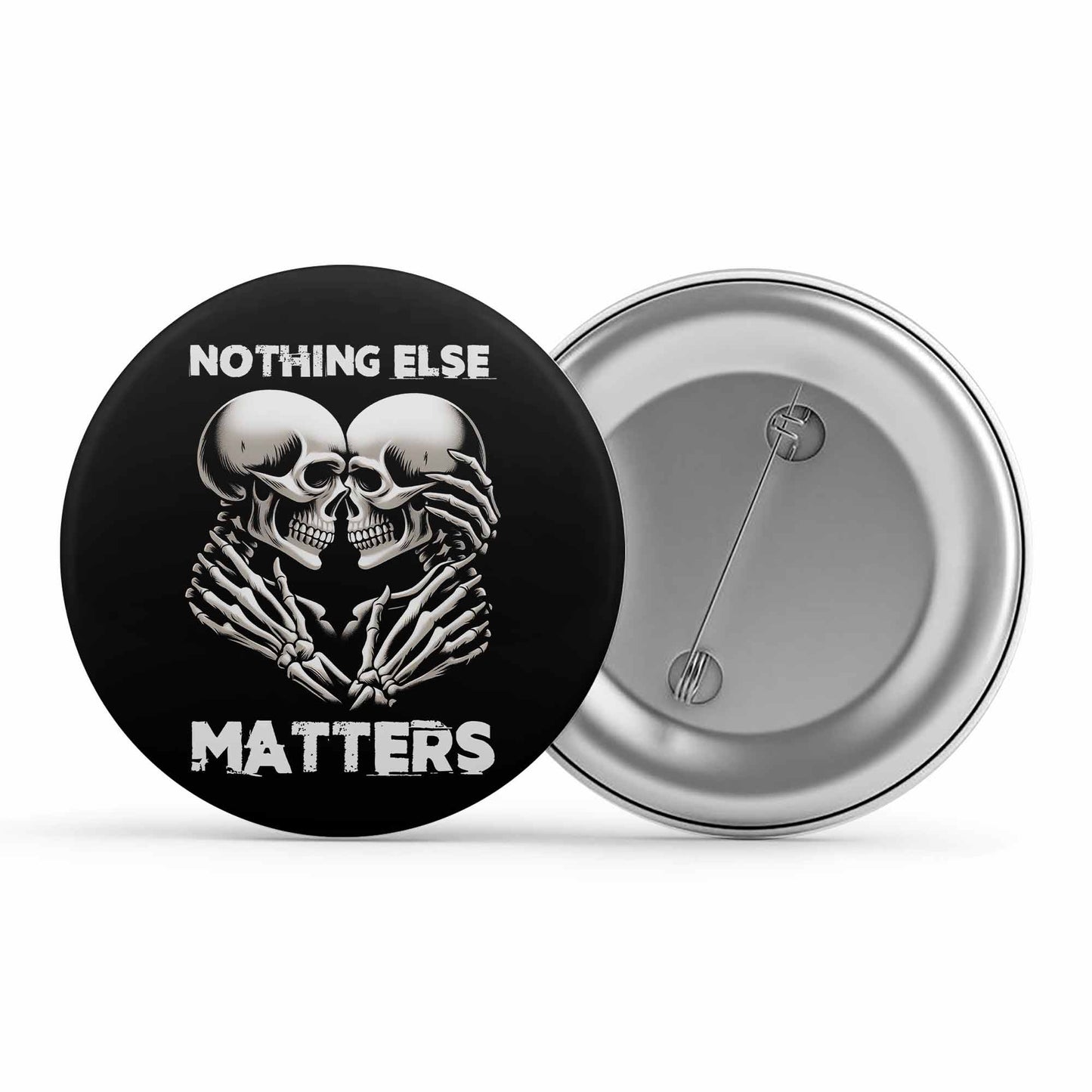 metallica and nothing else matters badge pin button music band buy online united states of america usa the banyan tee tbt men women girls boys unisex