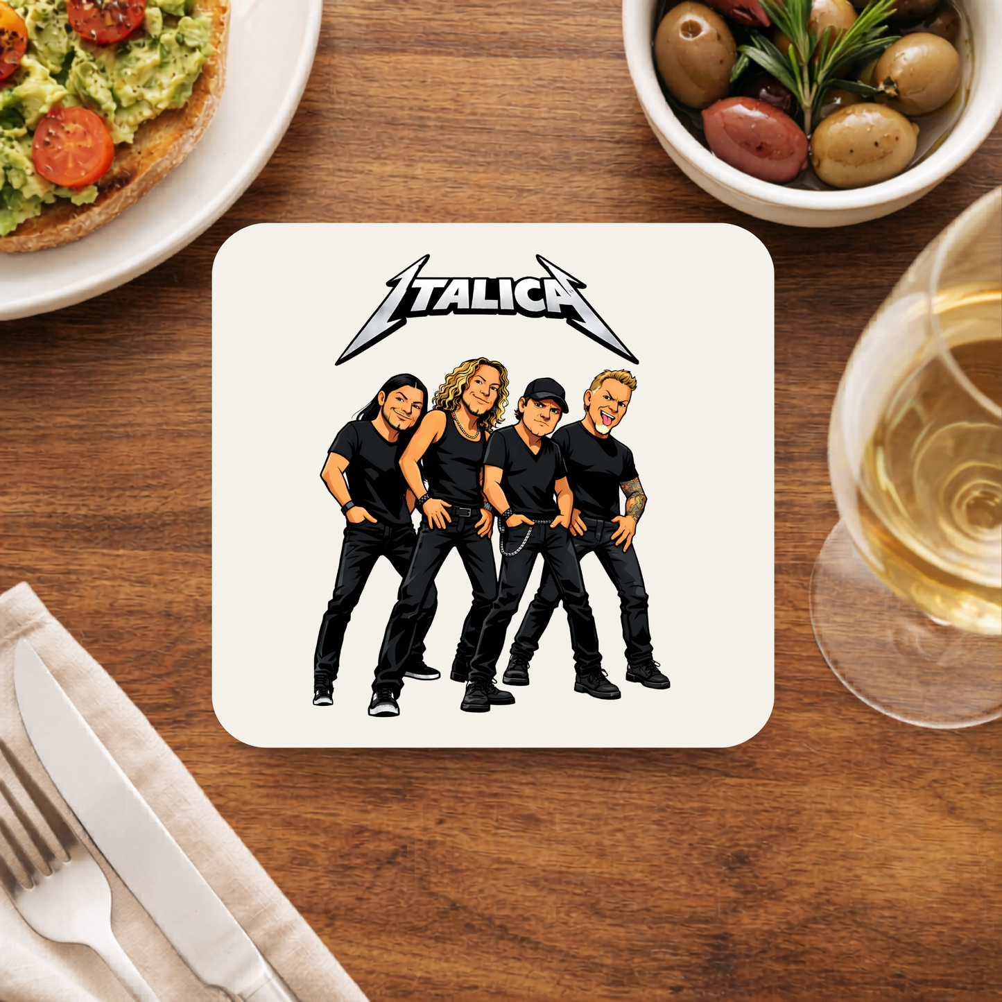 metallica italica coasters wooden table cups united states usan music band buy online united states usa the banyan tee tbt men women girls boys unisex