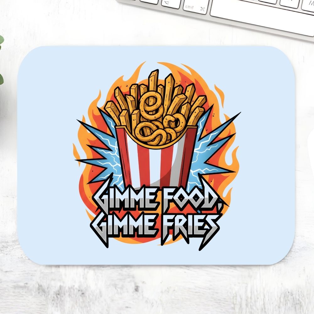 metallica gimme food gimme fries mousepad logitech large anime music band buy online united states usa the banyan tee tbt men women girls boys unisex