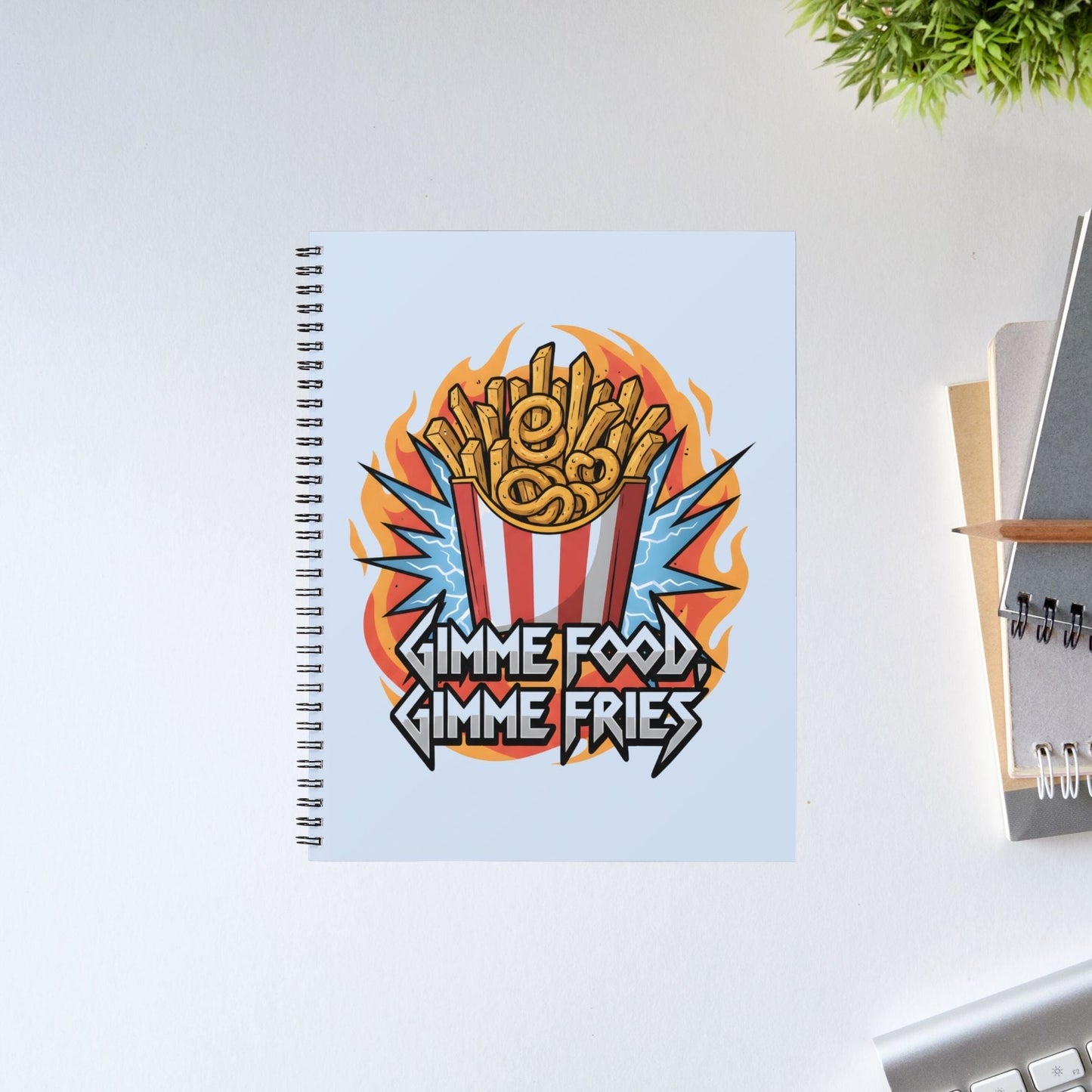 metallica gimme food gimme fries notebook notepad diary buy online united states usa the banyan tee tbt unruled