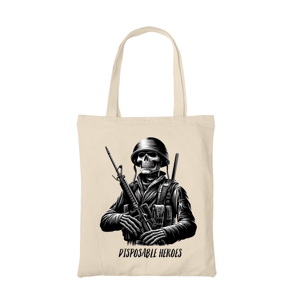 metallica disposable heroes tote bag music band buy online united states of america usa the banyan tee tbt men women girls boys unisex