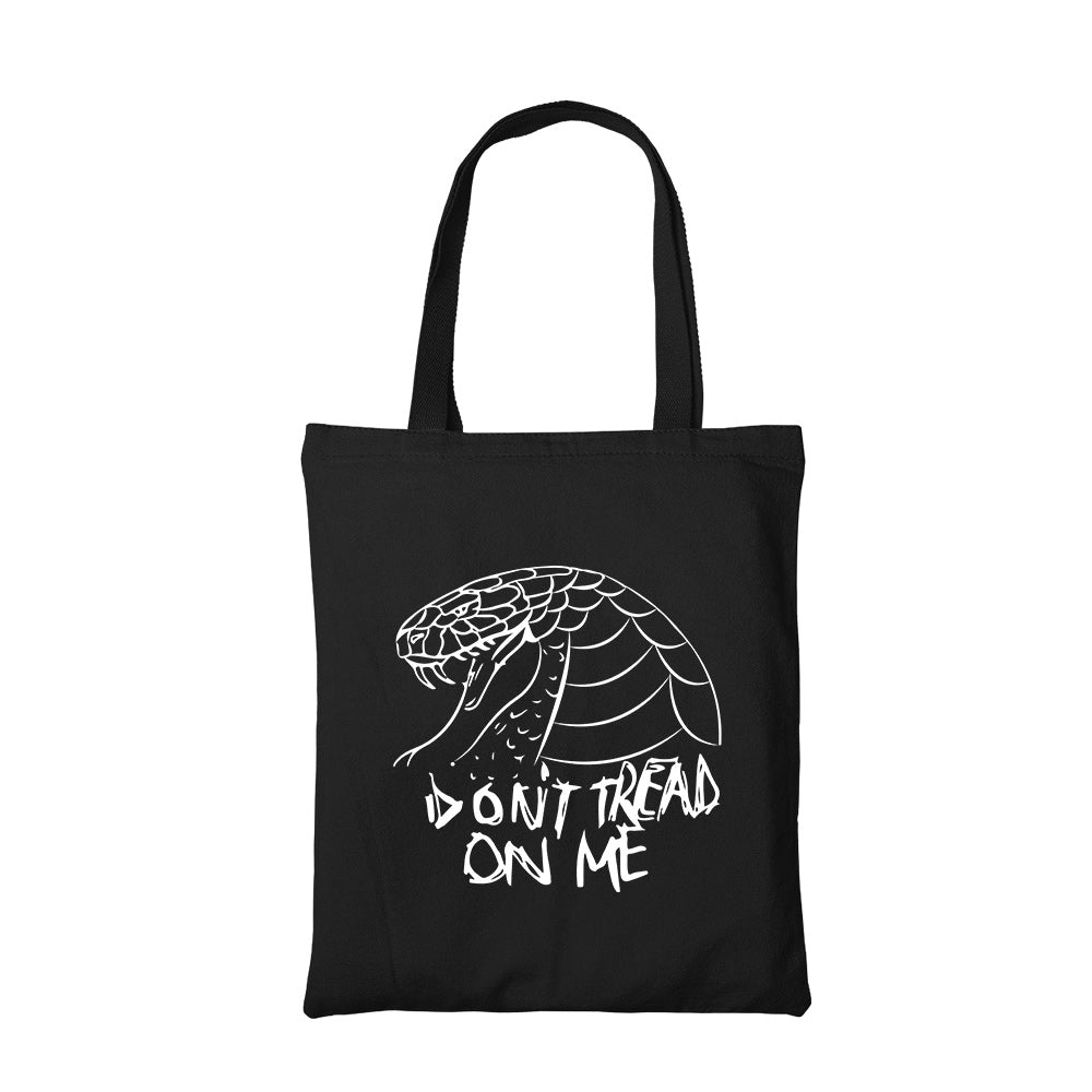 metallica dont tread on me fan art tote bag hand printed cotton women men unisex
