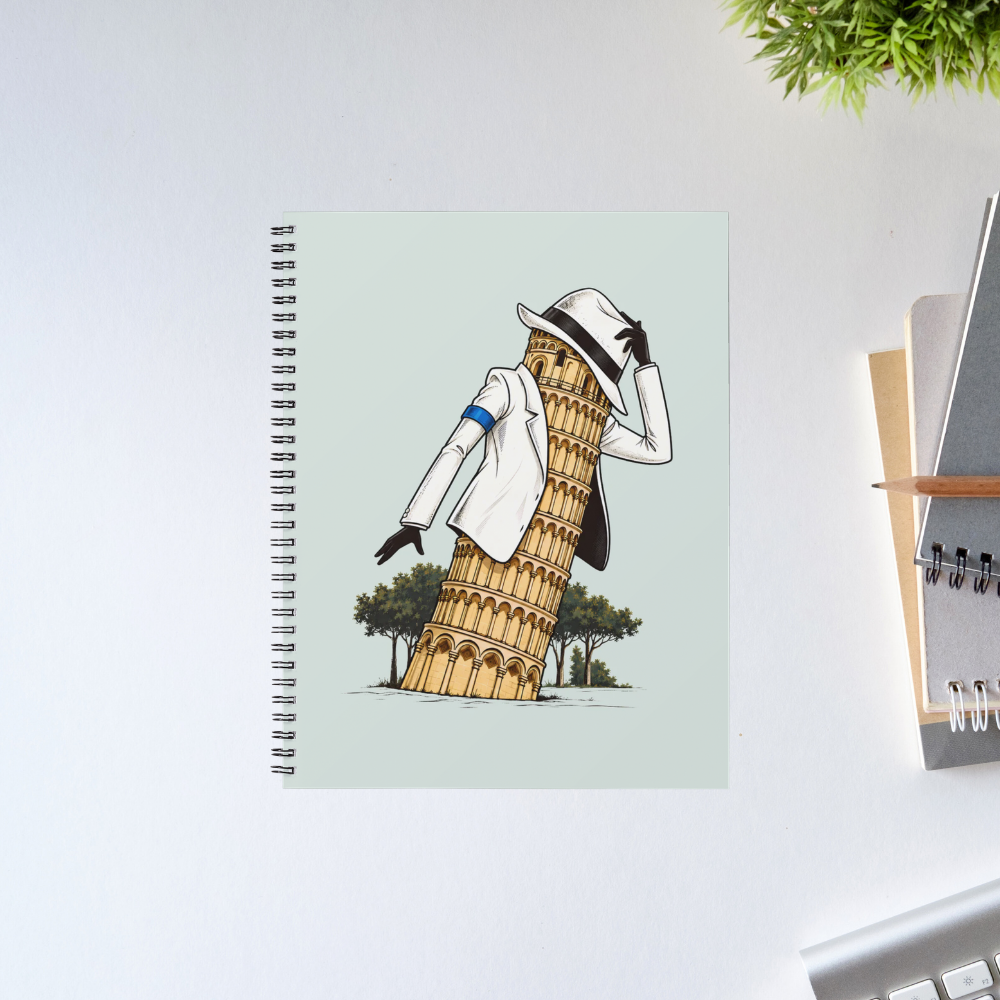 michael jackson pisa, are you okay? notebook notepad diary buy online united states usa the banyan tee tbt unruled