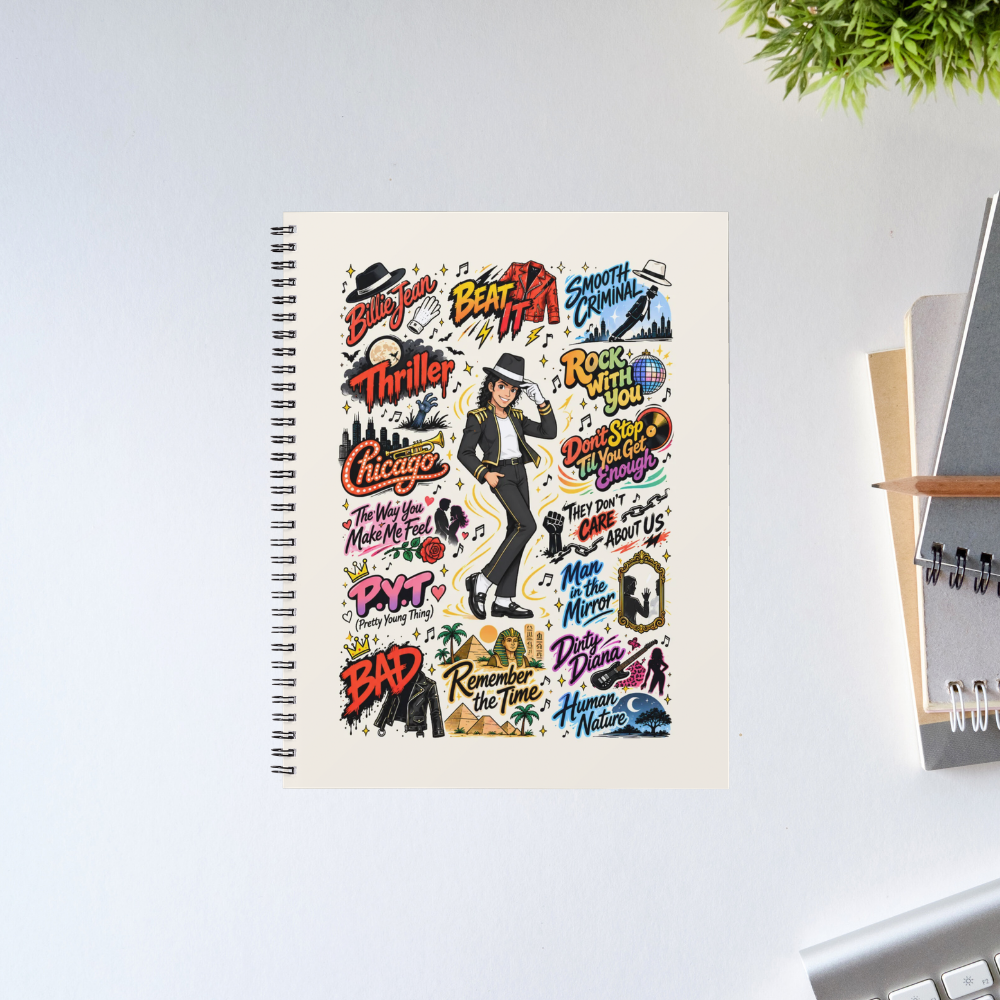 michael jackson mj scribble notebook notepad diary buy online united states usa the banyan tee tbt unruled
