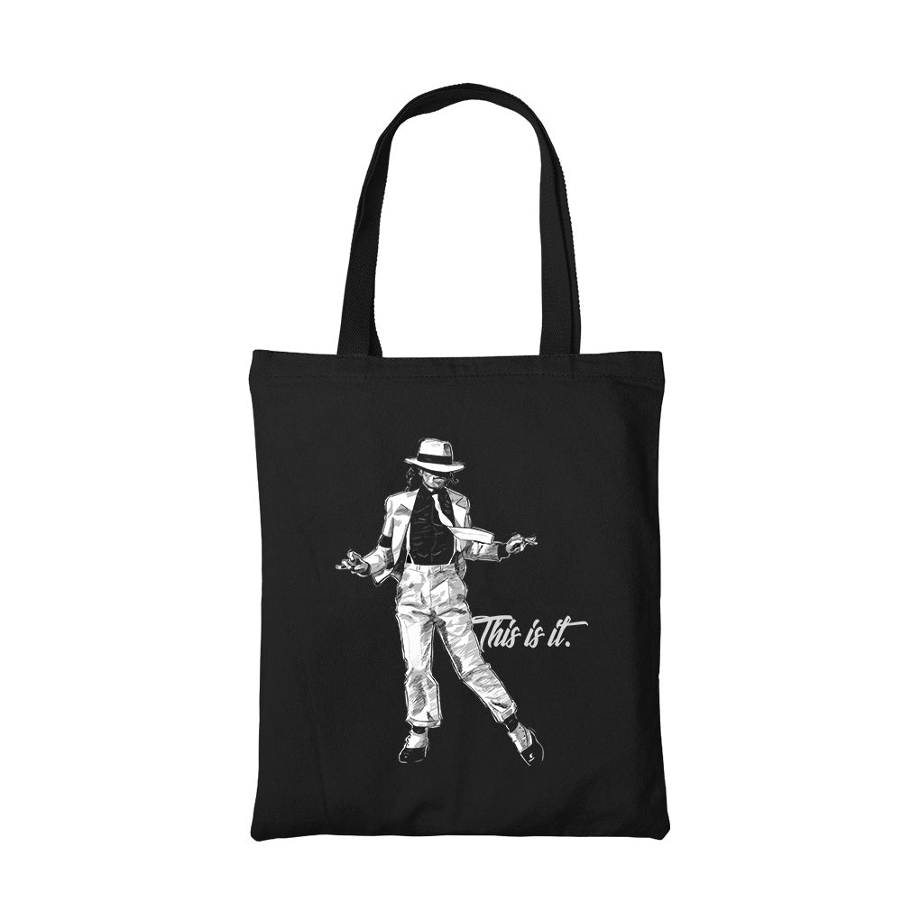 michael jackson this is it tote bag hand printed cotton women men unisex