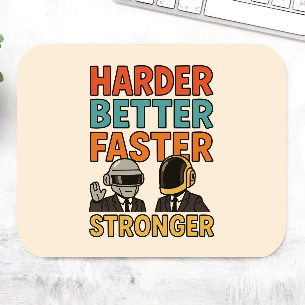daft punk harder, better, faster, stronger mousepad logitech large anime music band buy online united states of america usa the banyan tee tbt men women girls boys unisex