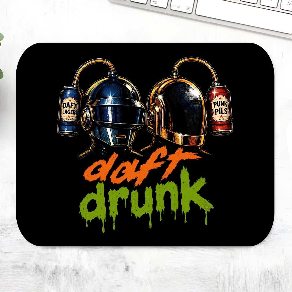 daft punk daft drunk mousepad logitech large anime music band buy online united states usa the banyan tee tbt men women girls boys unisex