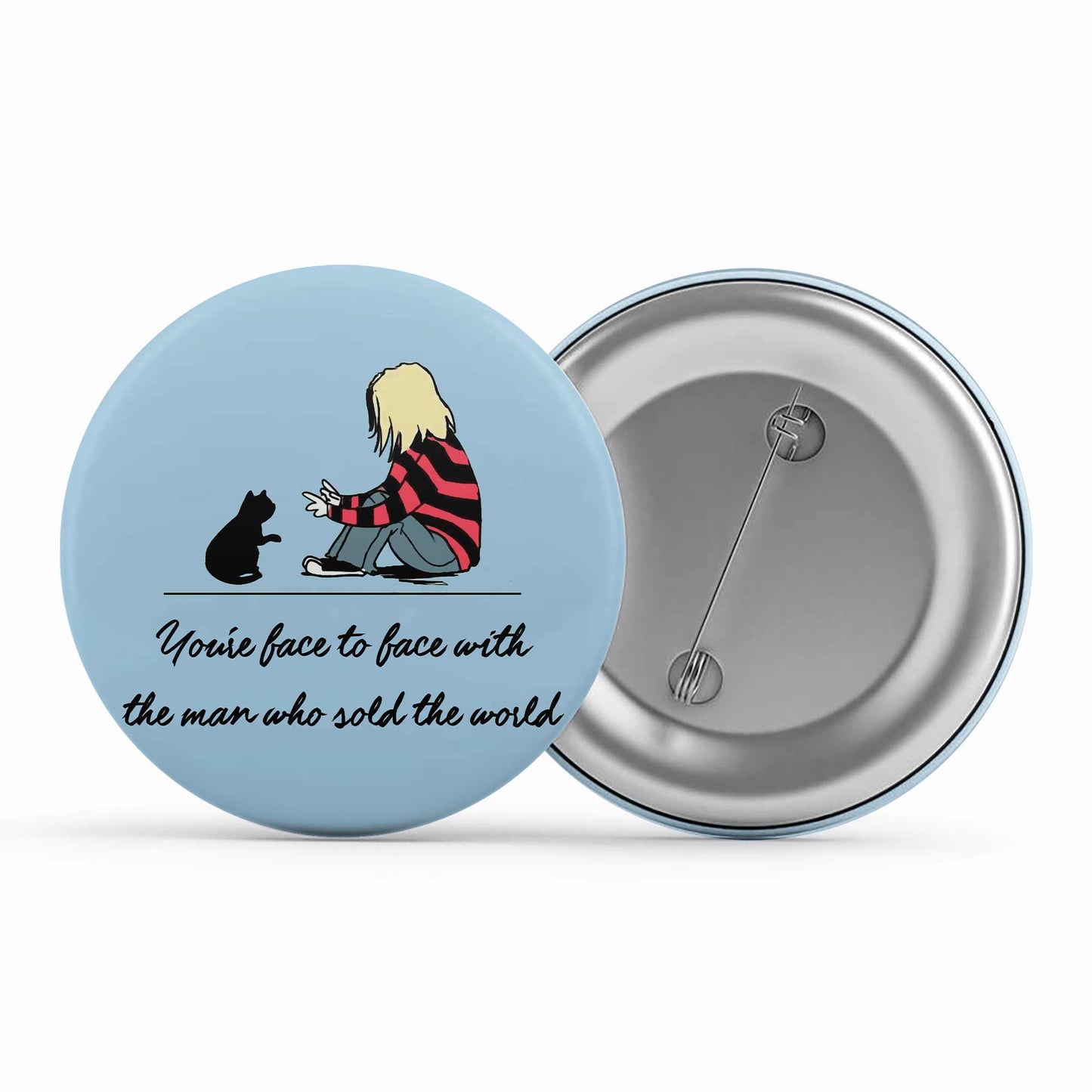 nirvana man who sold the world badge pin button music band buy online united states of america usa the banyan tee tbt men women girls boys unisex