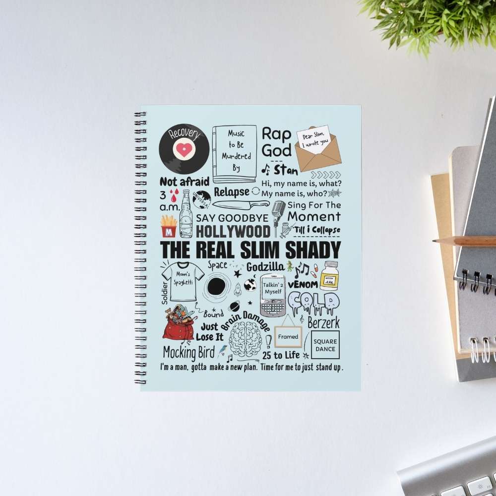 eminem shady doodle notebook notepad diary buy online united states of america usa the banyan tee tbt unruled
